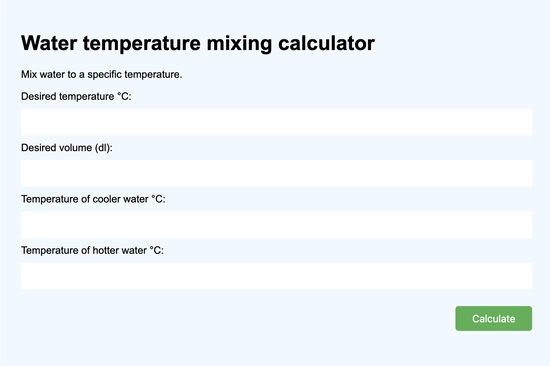 Screenshot of calculator