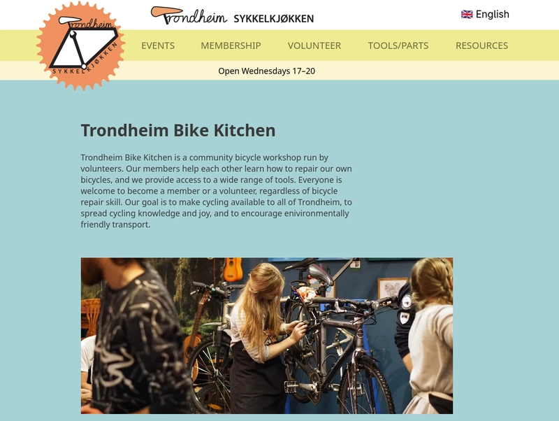 Screenshot of website