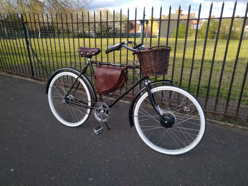 Vintage bike converted to an e-bike